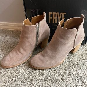 Frye Tan Booties- Dusty Rose/ Meghan Bootie size 8.5